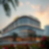 Exterior view of the Emaar Sales Center showcasing modern architecture