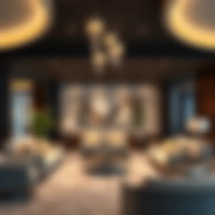 Stylish lounge area for client consultations within the sales center