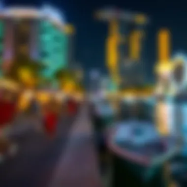 Vibrant Waterfront Activities Beautiful waterfront in Dubai with vibrant activities