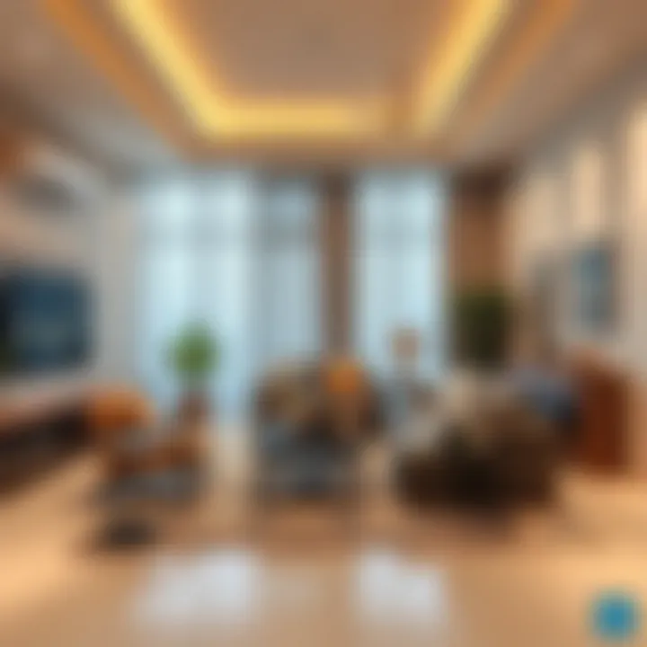 Cozy family room interior with modern furnishings in Hor Al Anz