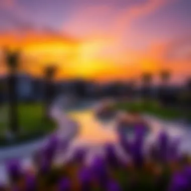 Scenic Sunset at Haqqiq Park Sunset over Haqqiq Park, illustrating its scenic beauty and investment potential