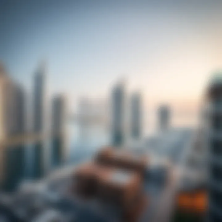 Panoramic view of luxury waterfront properties in Dubai Marina