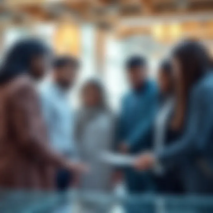 Diverse team collaborating on a real estate project