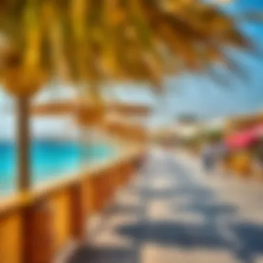 A picturesque view of the La Mer beachfront showcasing its vibrant atmosphere and scenic waters.