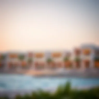 Luxurious beachfront properties in La Mer Jumeirah highlighting modern architecture.