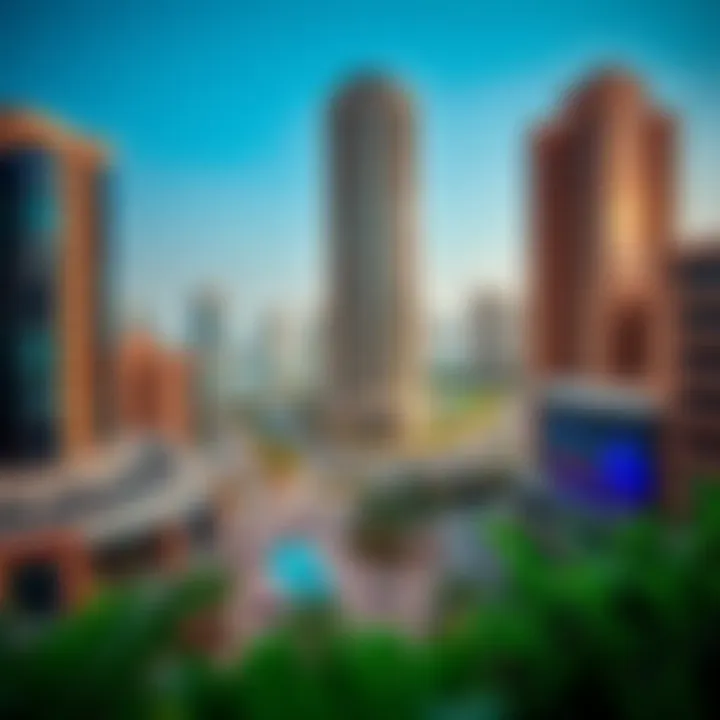 View of Jumeirah Lake Towers community highlighting its vibrancy and lifestyle