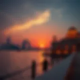 Majlis Al Majaz waterfront view at sunset