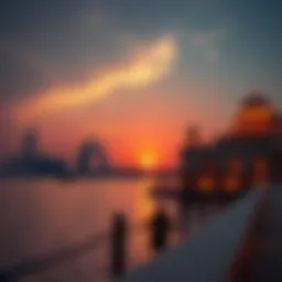 Majlis Al Majaz waterfront view at sunset