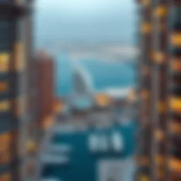 Aerial view of Marina 106 showcasing its stunning architecture