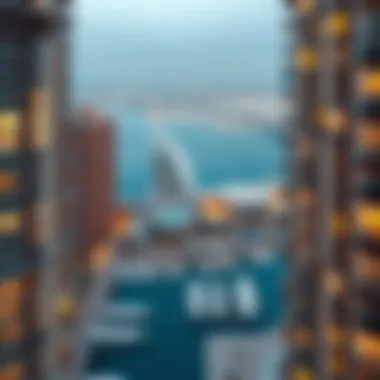 Aerial view of Marina 106 showcasing its stunning architecture