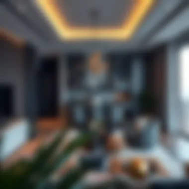 A luxurious apartment showcasing modern design elements in Dubai