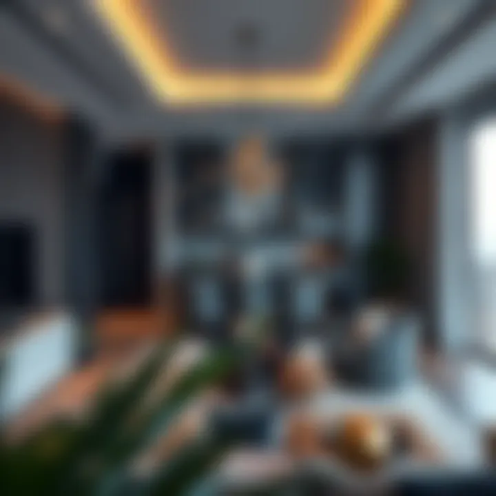 A luxurious apartment showcasing modern design elements in Dubai