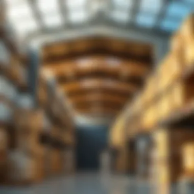 Interior Layout of a Warehouse Interior layout of a warehouse showcasing storage solutions