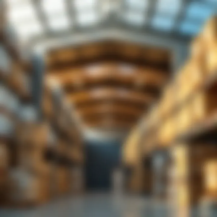 Interior Layout of a Warehouse Interior layout of a warehouse showcasing storage solutions