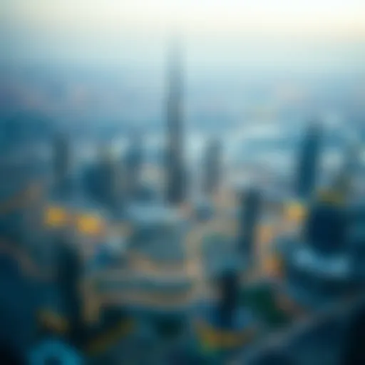 Stunning view from a flat in Burj Khalifa showcasing Dubai's skyline