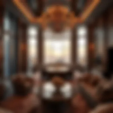 Luxurious interior of a Burj Khalifa flat emphasizing opulence