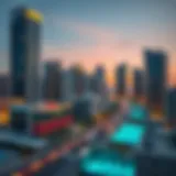 Stunning skyline view of Al Barsha showcasing modern architecture