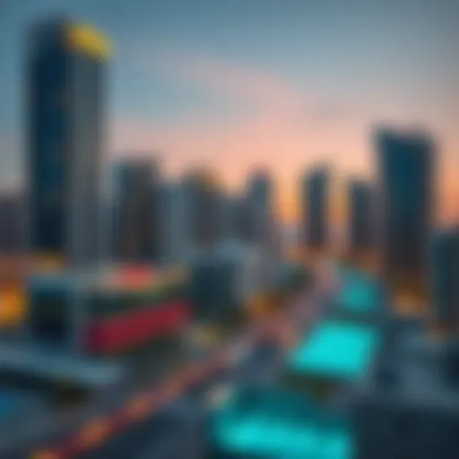 Stunning skyline view of Al Barsha showcasing modern architecture