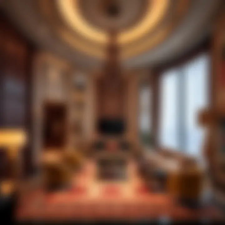 Lavish interior space of قصر الشاطئ highlighting opulent design elements