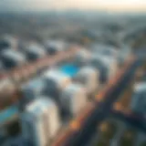 Aerial view of Dubai showcasing Rakayez properties and skyline