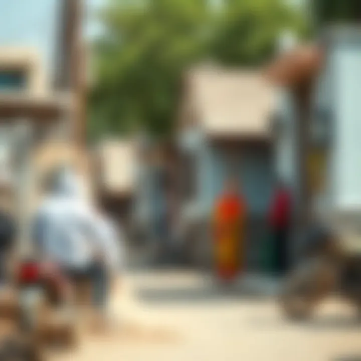 Local Life in Al Nahda A friendly neighborhood scene depicting local life in Al Nahda.