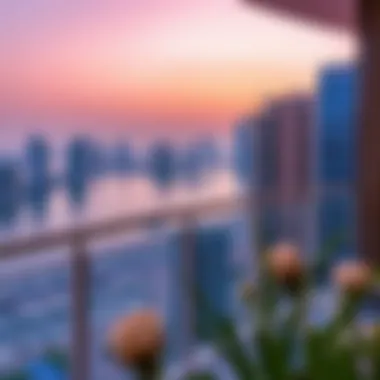 Luxurious apartment view in Dubai Marina