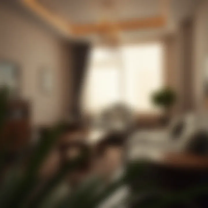 Comfortable room interior highlighting a cozy rental space in Dubai