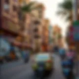 Vibrant street view of Baniyas, showcasing local architecture and atmosphere