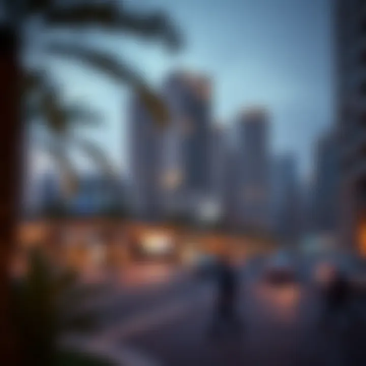 The surrounding area of Shatha Tower highlighting the advantageous location