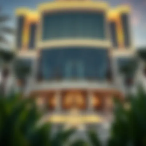 Luxurious hotel exterior in Dubai