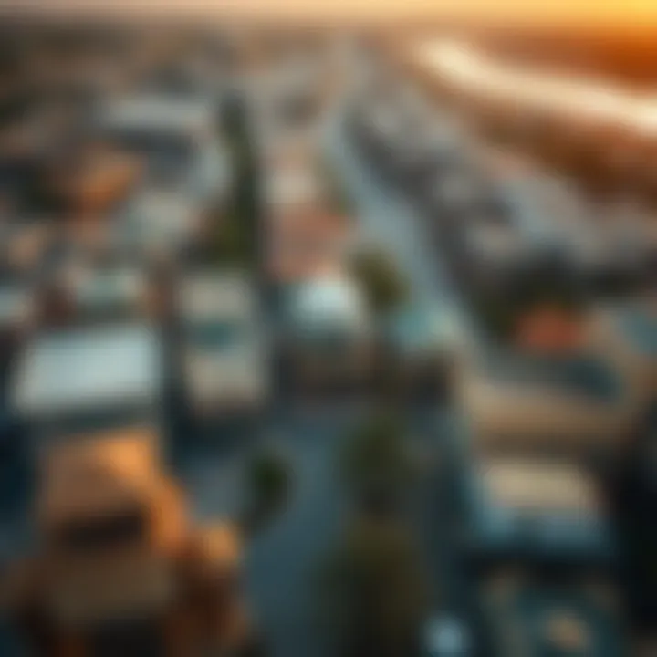 Aerial view of Sikka Dubai showcasing cultural landmarks