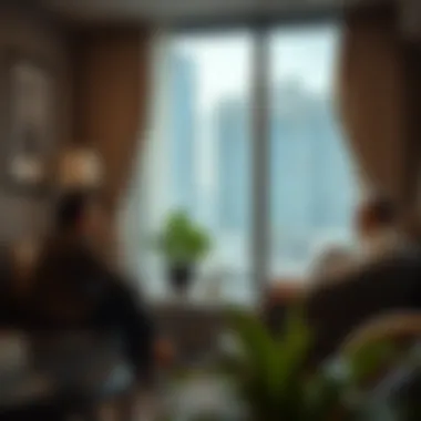 Negotiating rental agreements in a cozy setting