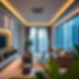 Modern studio apartment interior in Dubai South