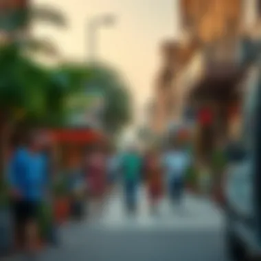 Vibrant neighborhood scene in Al Nahda highlighting local amenities and lifestyle