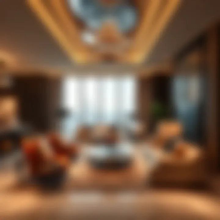 Luxurious interior design elements of The Address Tower highlighting opulent living spaces