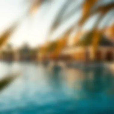 Architectural marvels near serene lagoons