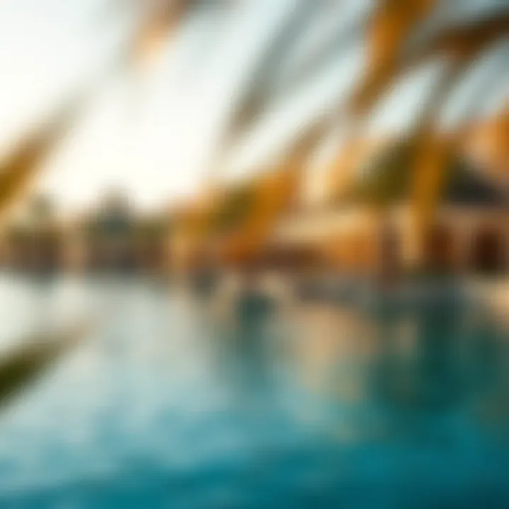 Architectural marvels near serene lagoons