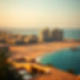 A picturesque view of شاطئ الامير with golden sands and azure waters