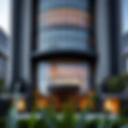 Exterior view of the Tiger Building showcasing its unique architectural design