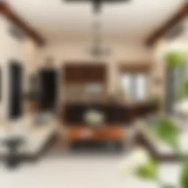 Interior design showcasing elegance and comfort in a Dubai farmhouse