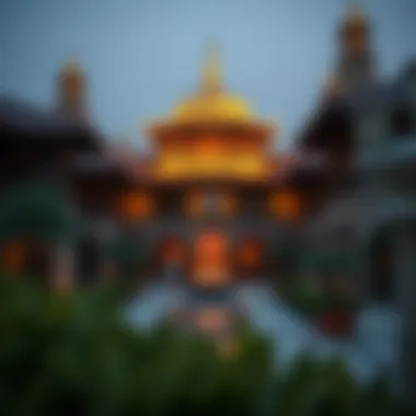 Stunning view of the Cultural Village architecture showcasing traditional Emirati design