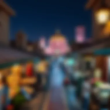 Panoramic perspective of the bustling marketplace illustrating economic vitality