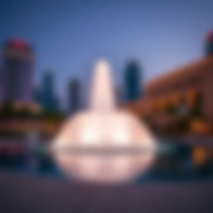 Cultural attractions in Downtown Dubai, including the Dubai Fountain