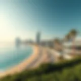 A breathtaking view of Dubai's coastline highlighting luxurious beachfront properties