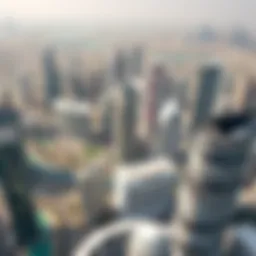 Aerial view of Dubai's skyline showcasing modern architecture
