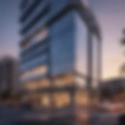 Stunning façade of the Iridium Building showcasing modern architectural design