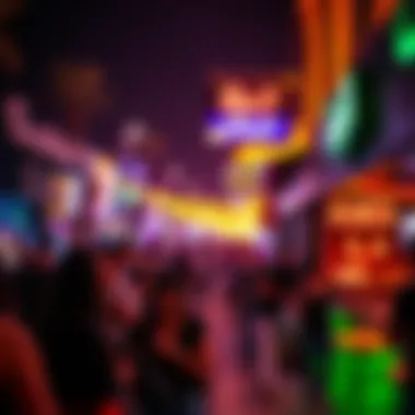 Exciting nightlife scene with vibrant energy and entertainment