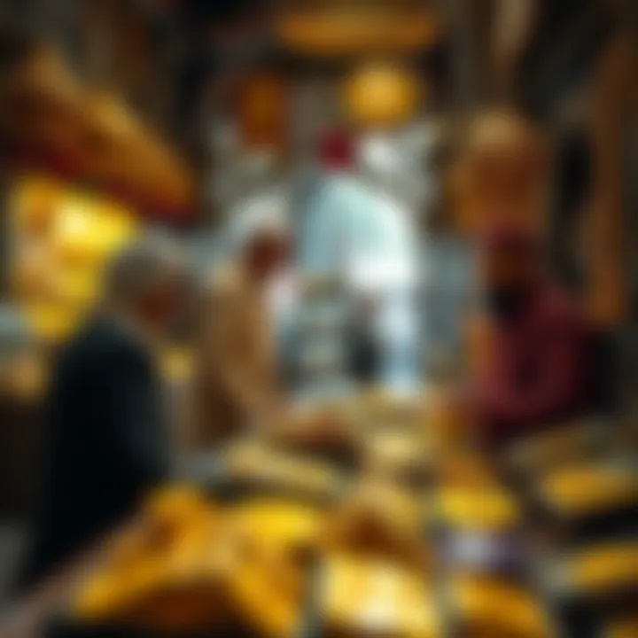 Gold traders engaging in bargaining