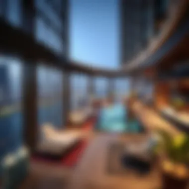 Amenities at the Onyx Tower Panoramic view of amenities available to Onyx Tower residents