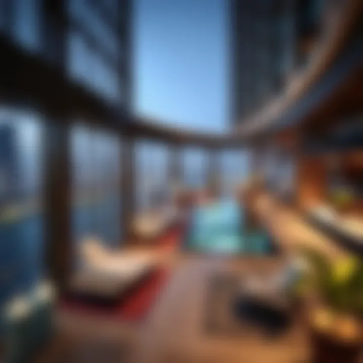 Amenities at the Onyx Tower Panoramic view of amenities available to Onyx Tower residents